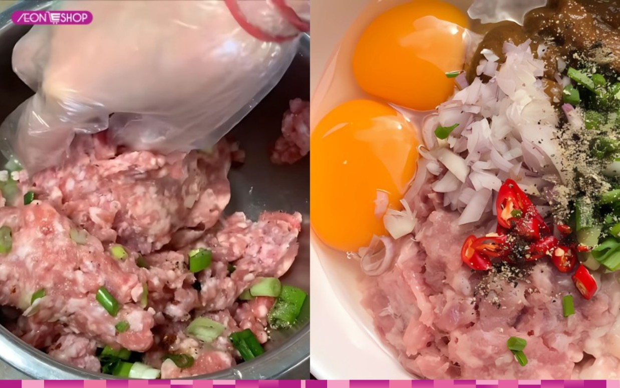 Làm riêu cua bằng thịt heo băm