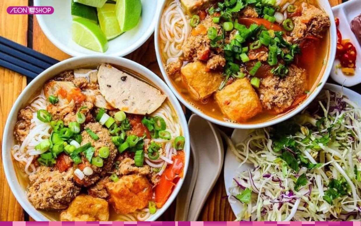 Thành phẩm món bún riêu cua đồng