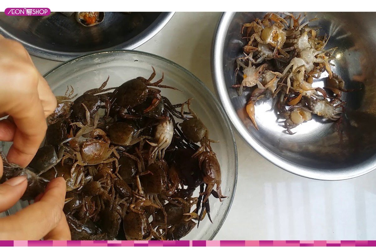 Các bước sơ chế cua đồng