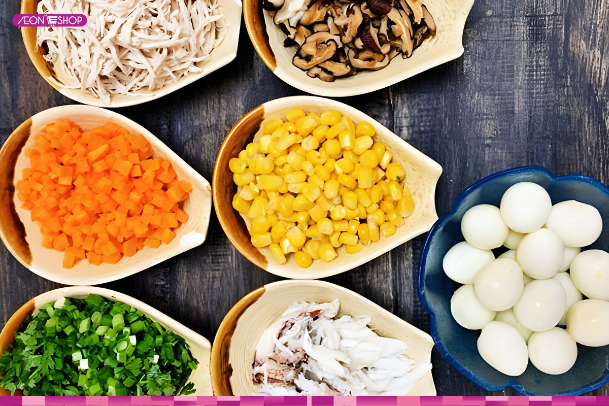 Nguyên liệu nấu súp cua nấm đông cô