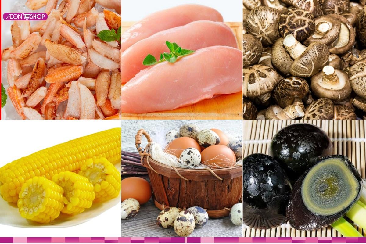 Nguyên liệu nấu súp cua trứng gà bắc thảo