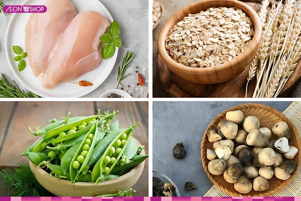 Nguyên liệu nấu súp gà yến mạch