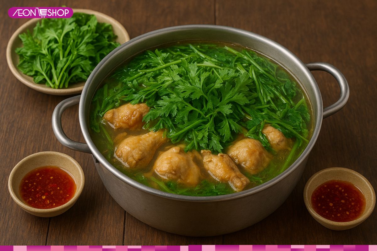 Cách nấu lẩu gà ngải cứu tẩm bổ, ngon đúng vị, ăn là ghiền