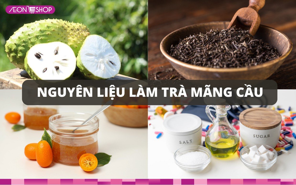 Nguyên liệu làm trà mãng cầu