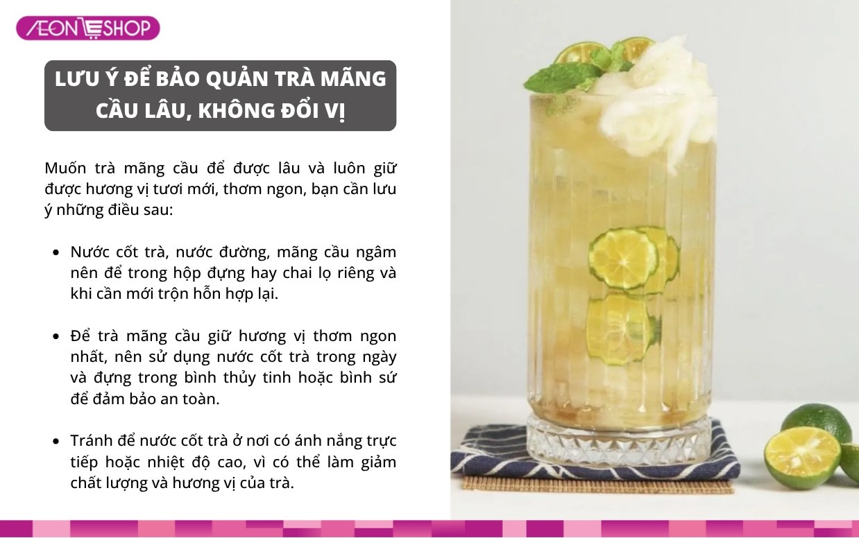 Cách bảo quản trà mãng cầu