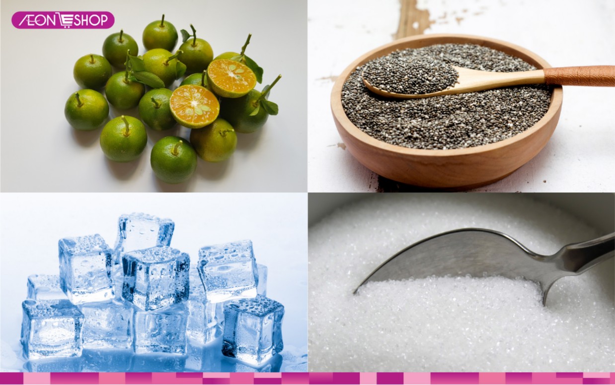 Nguyên liệu làm trà tắc hạt chia