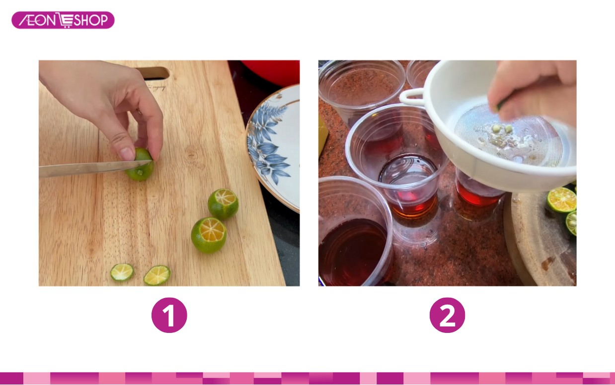 Vắt lấy nước cốt chanh