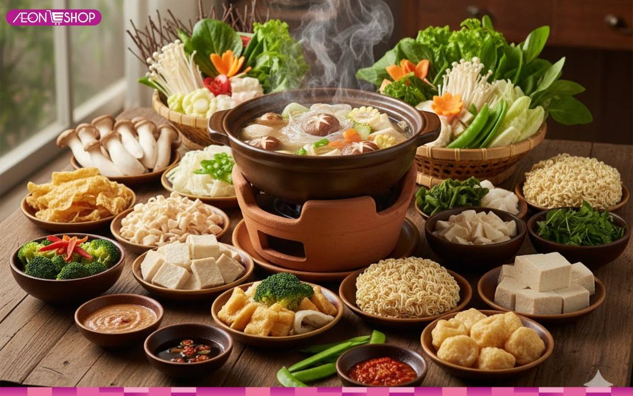 8 cách nấu lẩu nấm chay, lẩu Thái chay và thập cẩm ngọt thanh, đơn giản