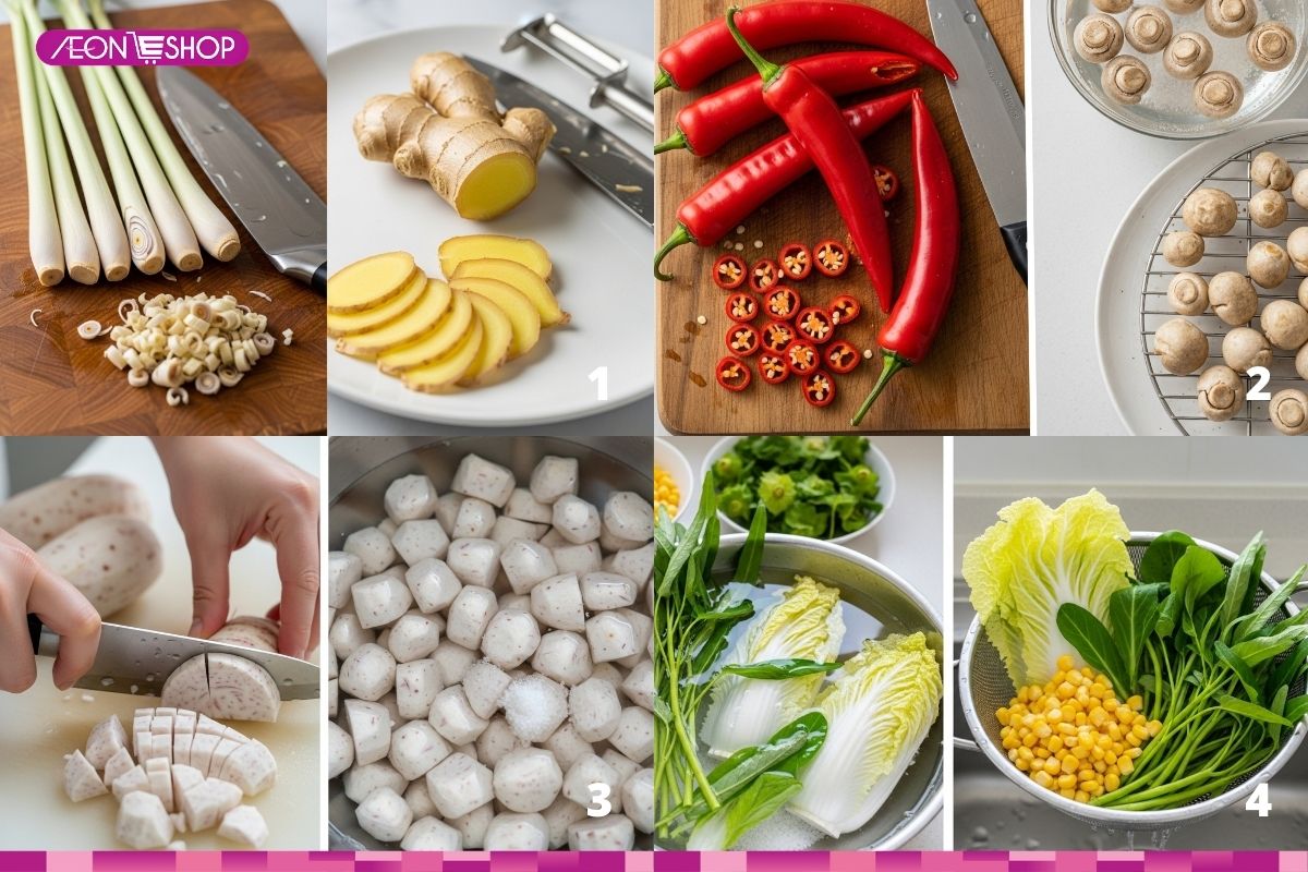 Sơ chế các nguyên liệu khác