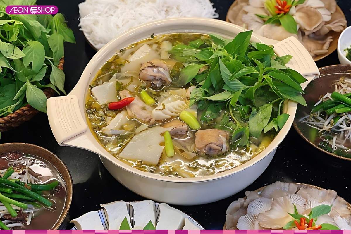 Cách nấu lẩu gà lá é ngon đậm vị, ăn là mê