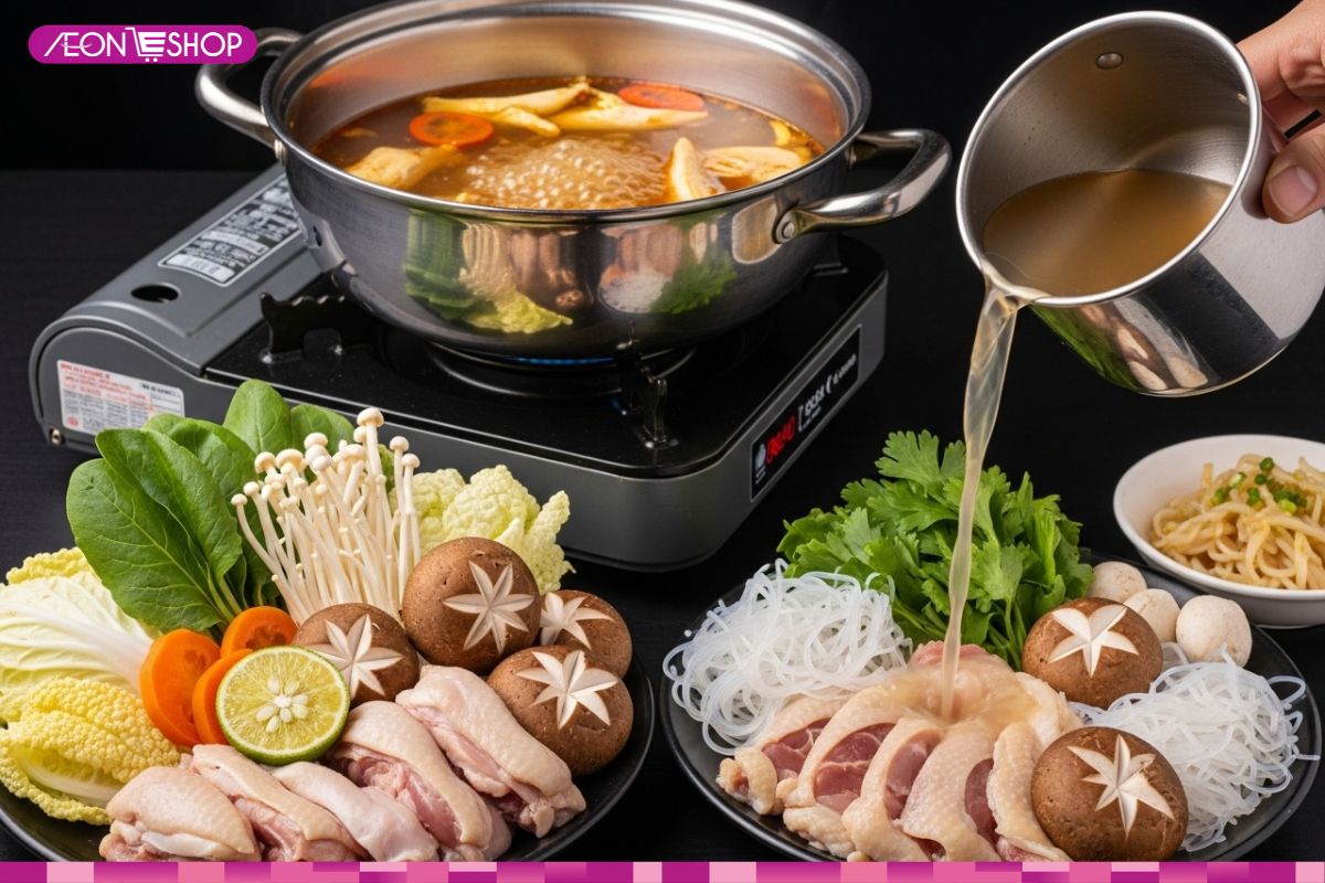 Hoàn thiện lẩu gà nấm