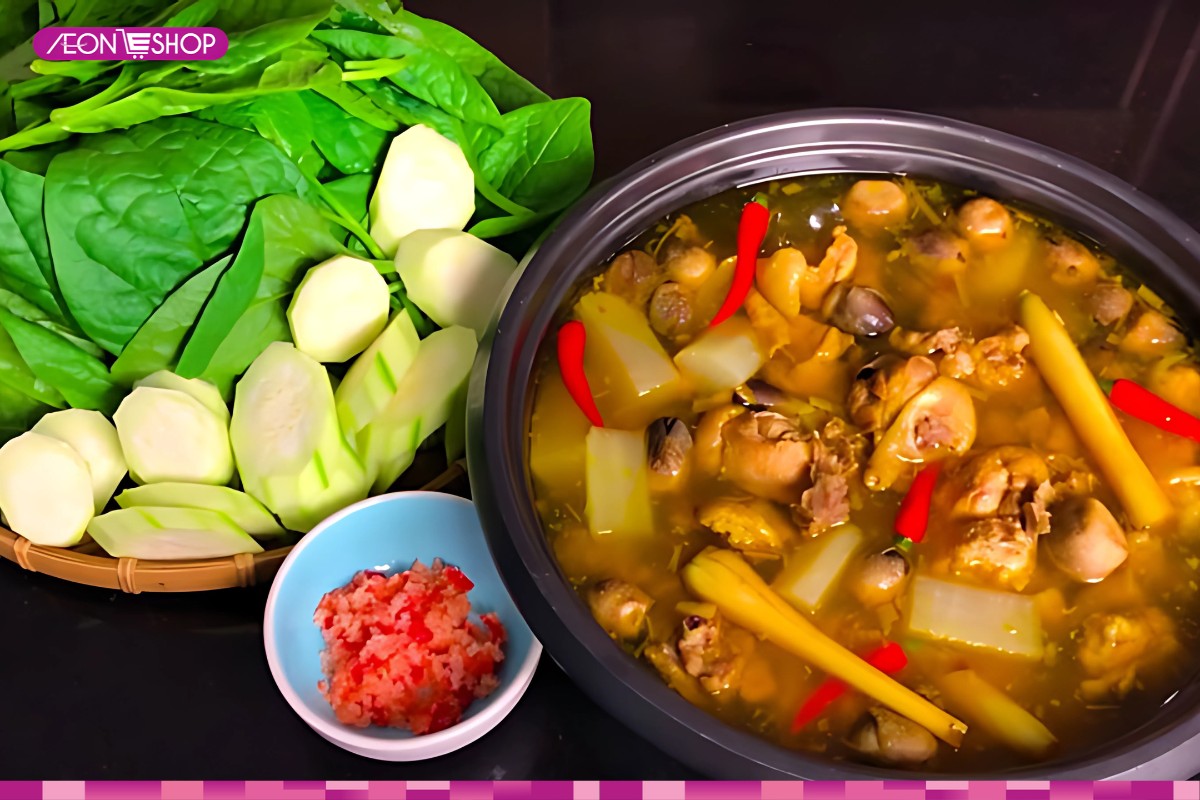 Lẩu gà nòi hầm sả