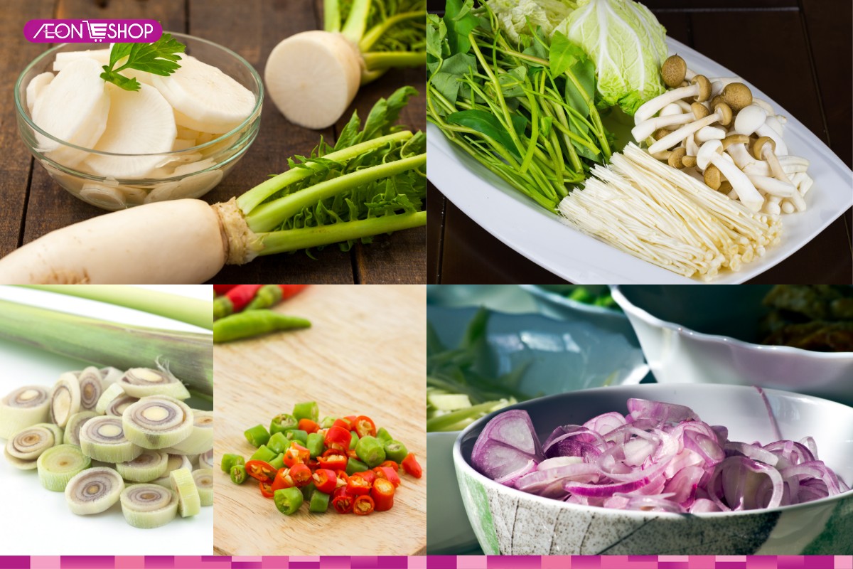 Sơ chế các nguyên liệu nấu lẩu gà nòi