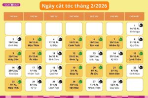 Lịch cắt tóc tháng 2/2026: Xem ngày tốt và giờ đẹp