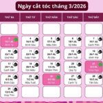 Lịch cắt tóc tháng 3/2026: “F5” diện mạo mới sau Tết