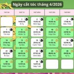 Lịch cắt tóc tháng 4/2026: 10 ngày “vàng” cắt tóc đẹp rước vận may, tài lộc