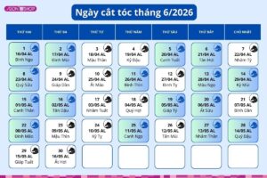 Lịch cắt tóc tháng 6 năm 2026 giúp mang lại năng lượng tốt, thu hút tài lộc
